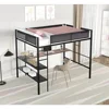 Bunk Beds Full Size Loft Bed, Desk & Shelves/Sturdy Metal Bed Frame/Noise-Free Wood Slats/Comfortable Bunk Beds 1