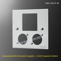 86 Panel Power Box D Type Module - 1/2/3/4 Hole Socket Brushed Matte Blank Plate - Fits XLR HDMI USB BNC 3.5/6.35 VGA RJ45 - Image 2