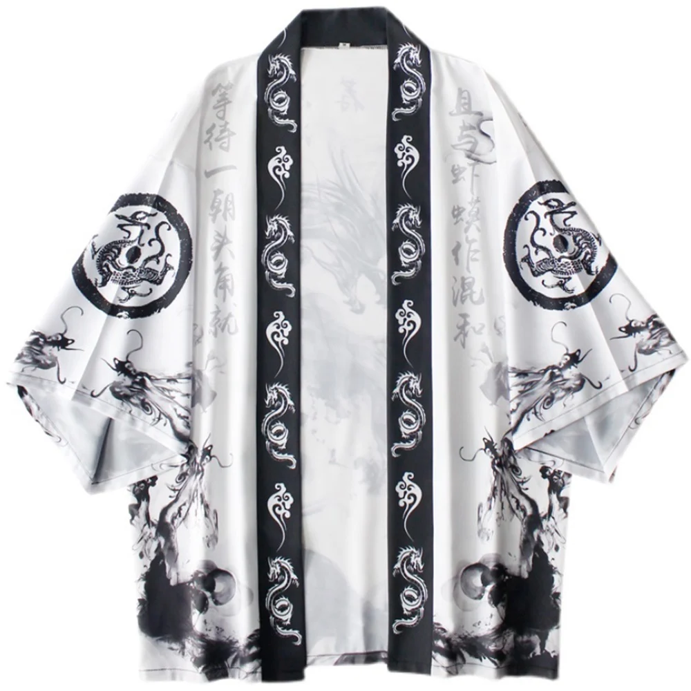 Japanese Kimono Clothes Women's Kimono Cardigan Japanese Mensamurai Costume Anime Streetwear Male Yukata Harakuju Asian
