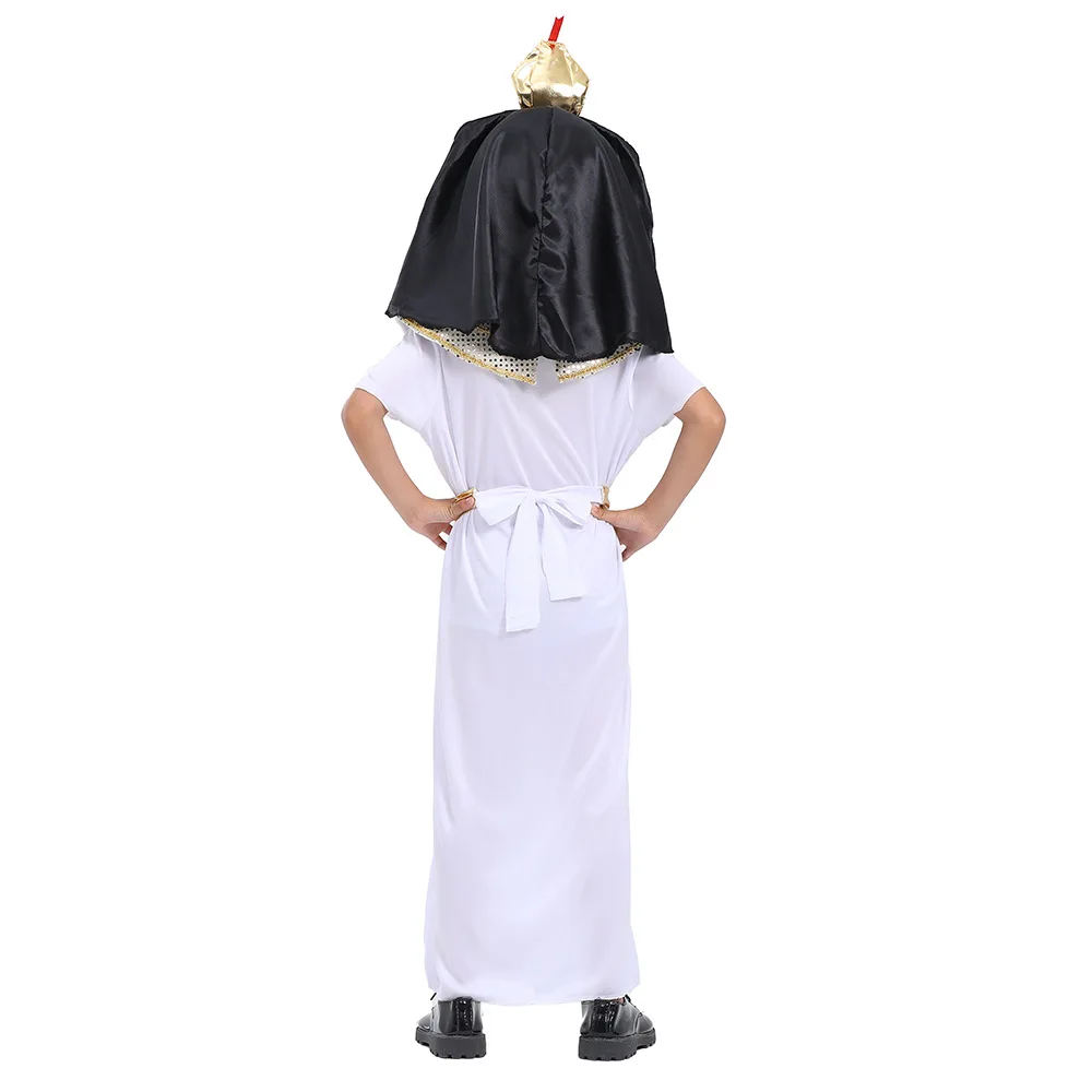 Kids Cosplay Costume Ancient Egyptian King Pharaoh for Halloween Ball Historical Theme Party