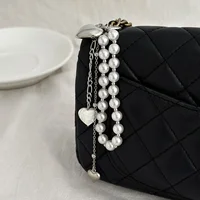 2025 nouvelle perle perles chaîne porte-clés Ccb pêche coeur perle sac chaîne pendentif bijoux accessoires usage quotidien porte-clés cadeaux 3