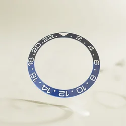 Ceramic Watch Bezel Insert - 38mm x 30.6mm (Black Blue Bezel - 1)