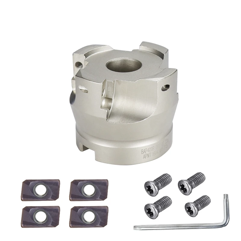 Xcan bap400 Plan fräser r50 r63 r80 r100 4t/6t cnc Plan fräskopf 10 stücke apkt apmt Hartmetalle insatz kt10 h2 – Detail 11
