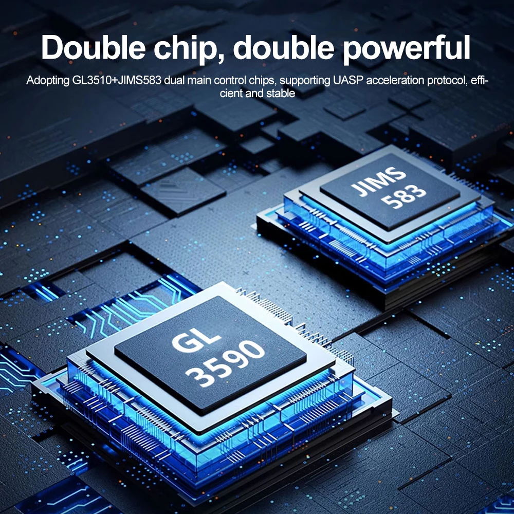 듀얼 베이 M.2 NVMe SSD 외장 케이스 USBC 3.2 GEN2 10Gbps 도킹 스테이션 M.2 NVMe PCI-E 외장 하드 디스크 박스 (M2 SSD M/B&M 키 지원)