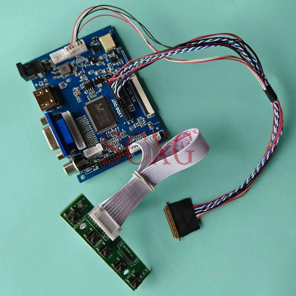 

LCD Monitor Controller Board Fit B140RW03 V1 Kit DIY 14" 1600*900 40 Pin LVDS VGA+AV+HDMI-Compatible Laptops