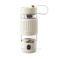 Bouilloire électrique Portable de 400ml, tasse chauffante pour voiture, bouilloire isolante intelligente, matériau en verre, bouteille chauffe-eau, bouilloire électrique pour voiture 6
