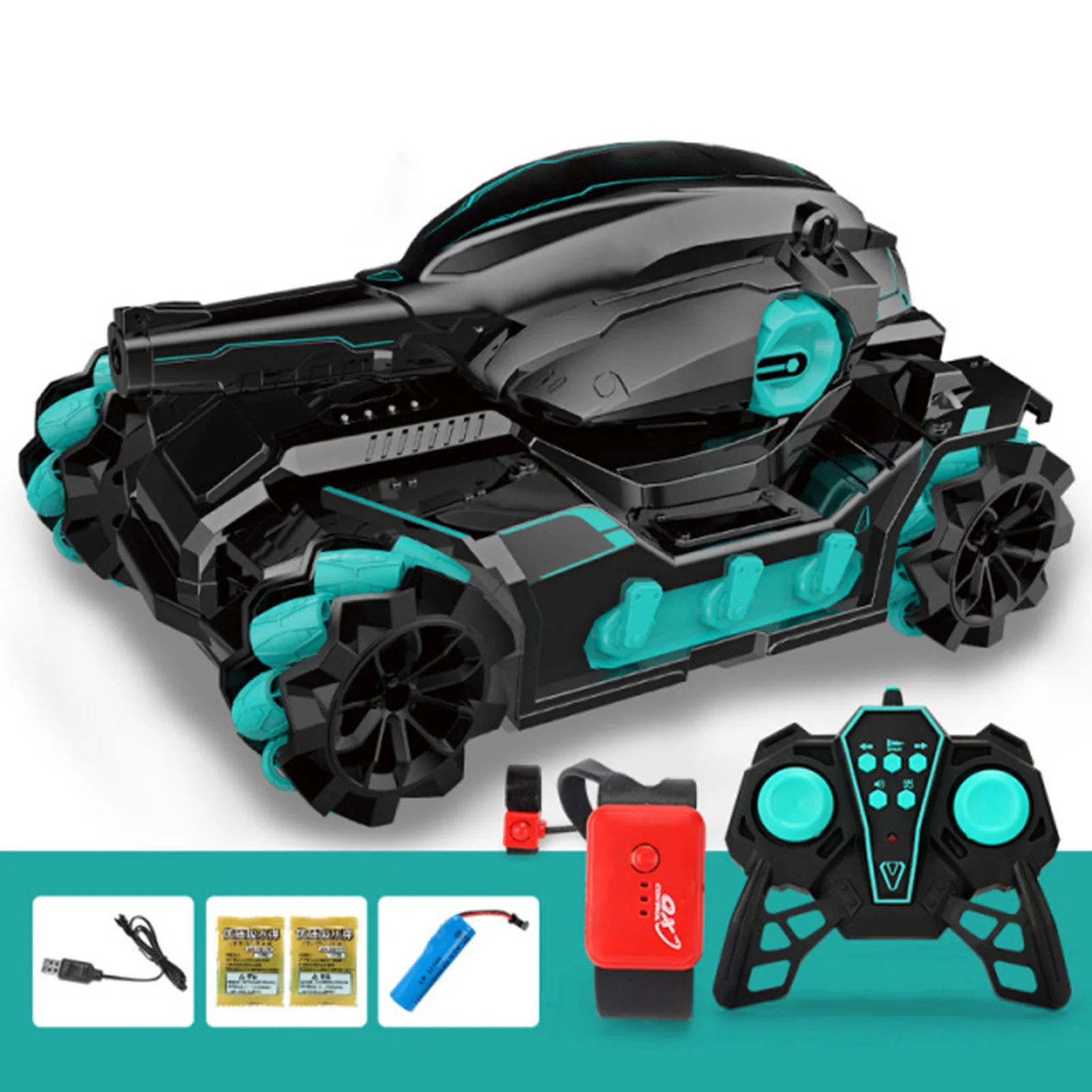 rc cars for adults RC Car 2.4GHz Water Bead Car RC Tank 4WD 360° Rotating 2 Control Mode with Light Music Drift Remote Control Tank for Boys gifts rc car shops near me RC Cars