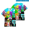 Sprunki T Shirt 3-14 years Summer Short Sleeve Boys Girls Tops Tees Kids Fashion Casual O Neck Street Trend Clothing 1