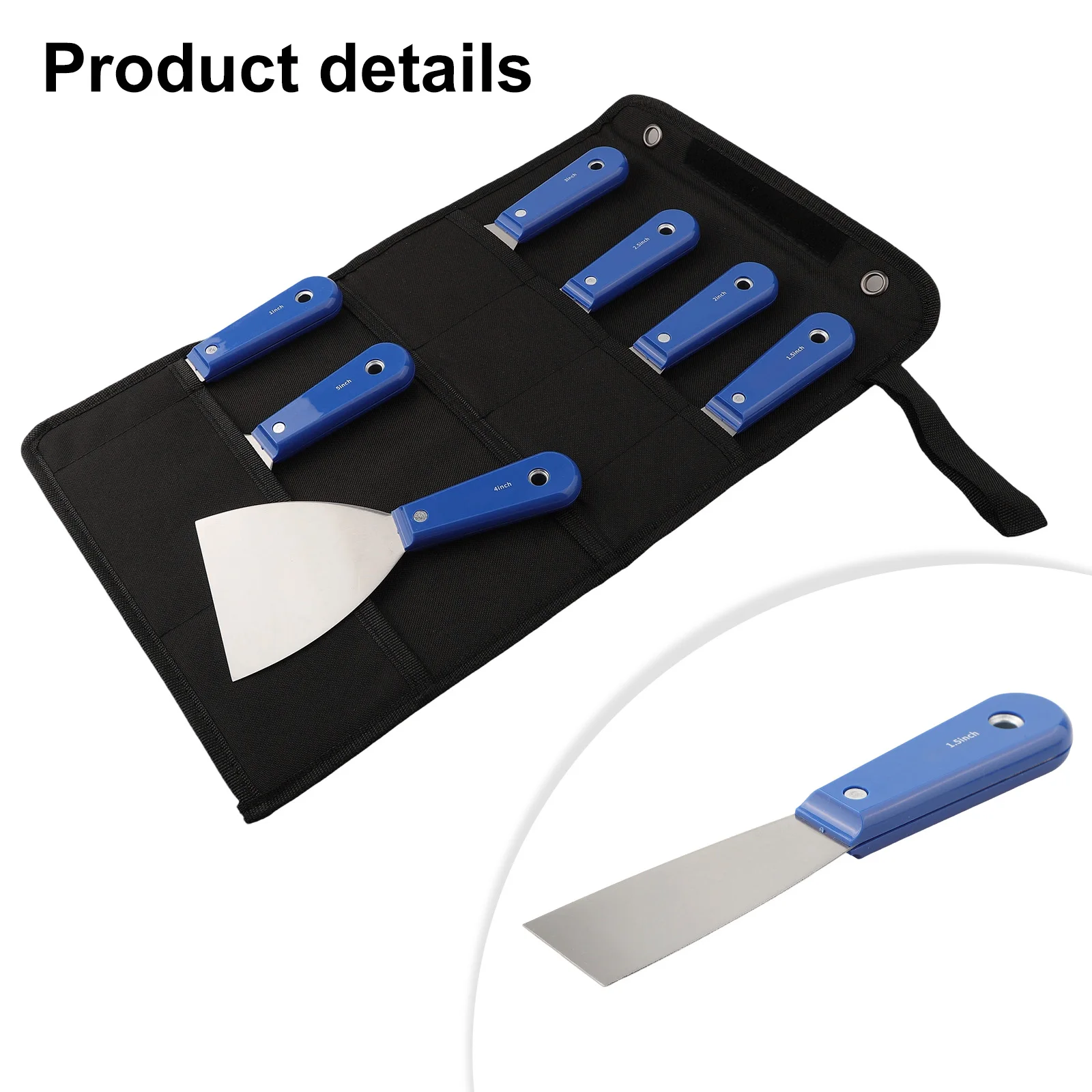 For DIY Projects 11.42*8.66*0.79 In Drywall Tools 7pcs Scraper Set For Drywall Ergonomic Scraper 7 Size Variety