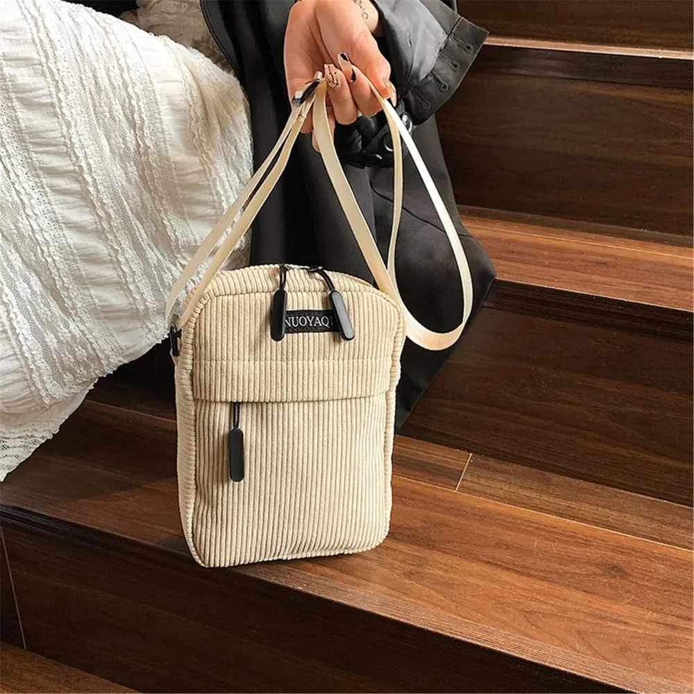 

Corduroy Fashion Casual Bag High Quality Plush Solid Color Solid Color Handbag Mobile Phone Bag