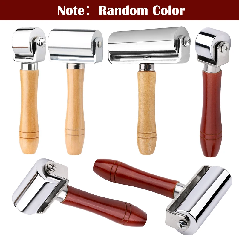 1 Pcs DIY Leather Tools Wood Stainless Steel Flat Pressure Roller Leather  Blank Holder Device Hand Push Roller Hand Push Roller - AliExpress