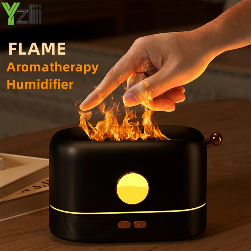 200ml Flame Diffuser Air Humidifier Ultrasonic Cool Mist Maker