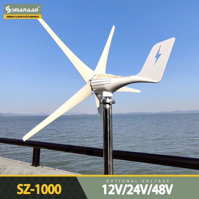 1000W Wind Turbine Generator 12V 24V 48V AC Output Complete Kit