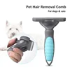 Planet Pet Grooming Brush - Double Sided Shedding and Dematting Undercoat Rake Comb for Dogs and Cats,Extra Wide, Blue 4