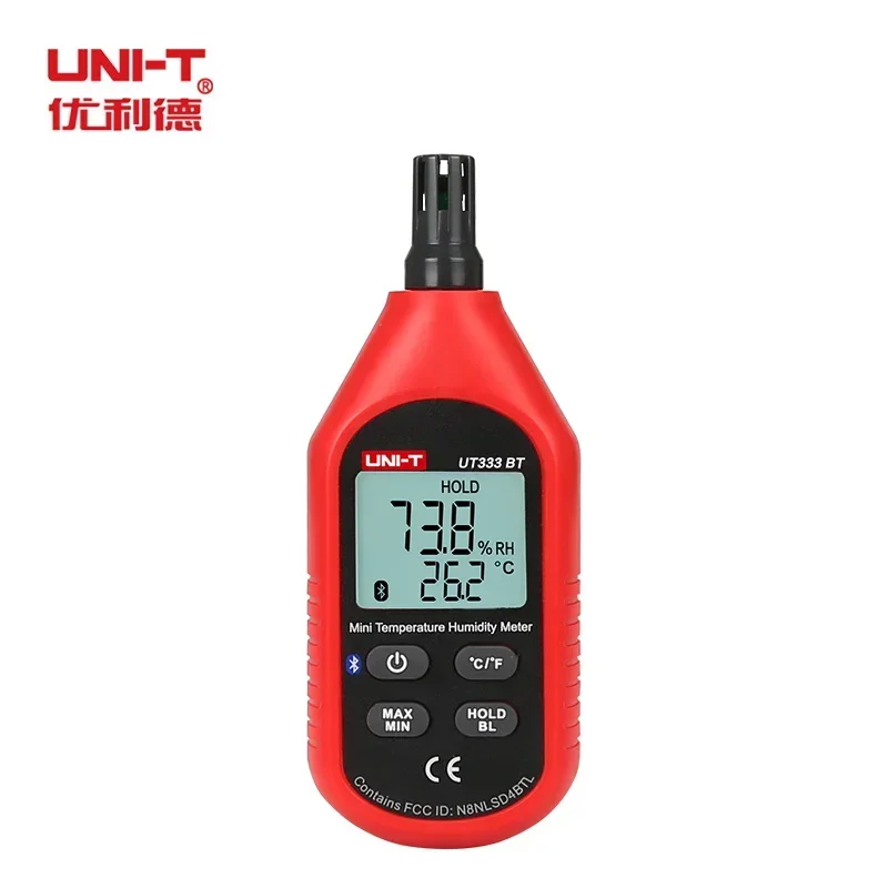 UNI-T UT333BT Bluetooth Mini LCD Digital Air Temperature Humidity Meter Thermometer Hygrometer Gauge Tester UT333 Upgrade 0 70% digital wood moisture meter wood humidity tester hygrometer timber damp detector tree density digital tester