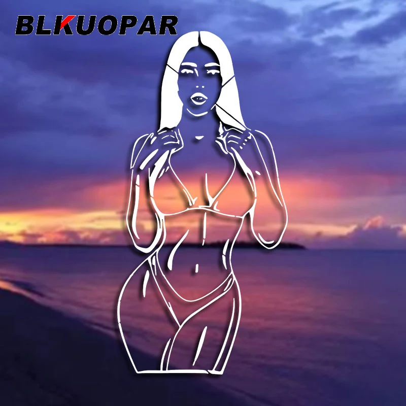 

BLKUOPAR Beautiful and Plump Sexy Girl Car Stickers Creative Decal Occlusion Scratch Die Cut Bumper Laptop Car Goods