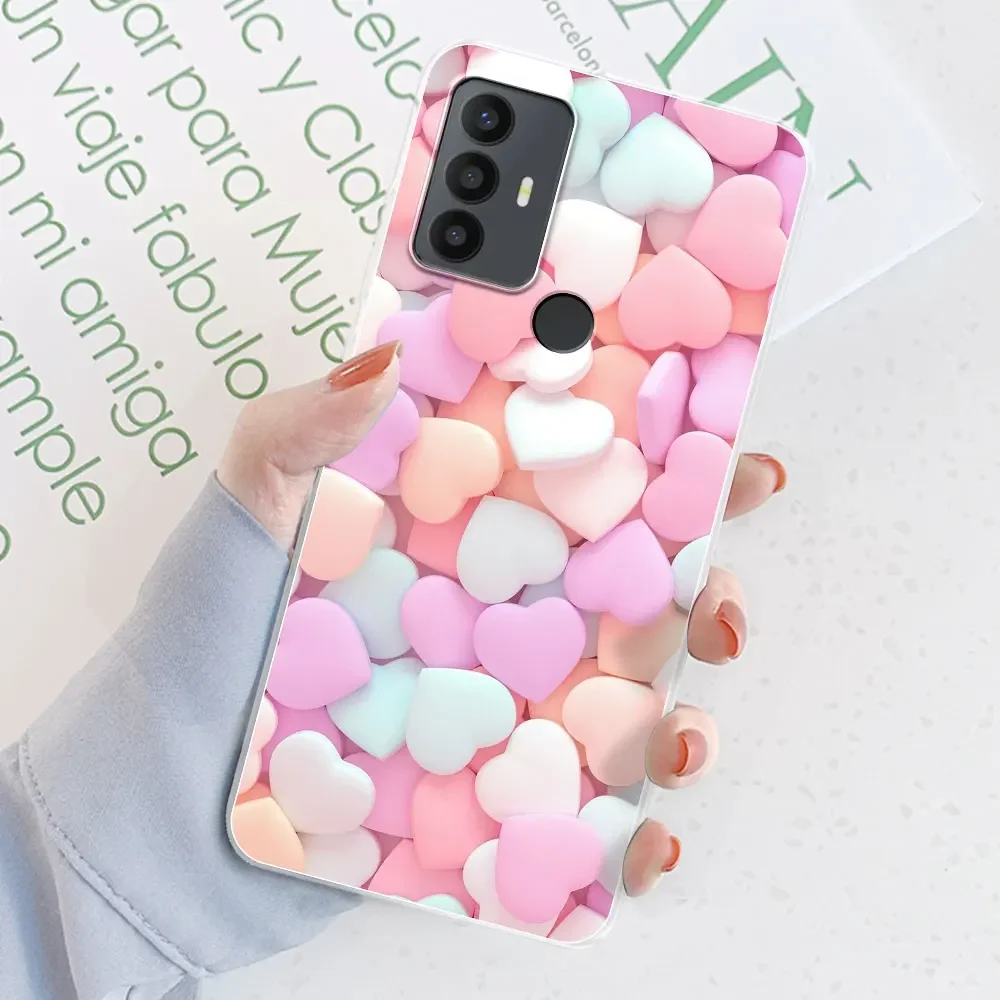 Floral Transparent TPU Silicone Soft Phone Case Cover - Flower Printing Coque Bumper