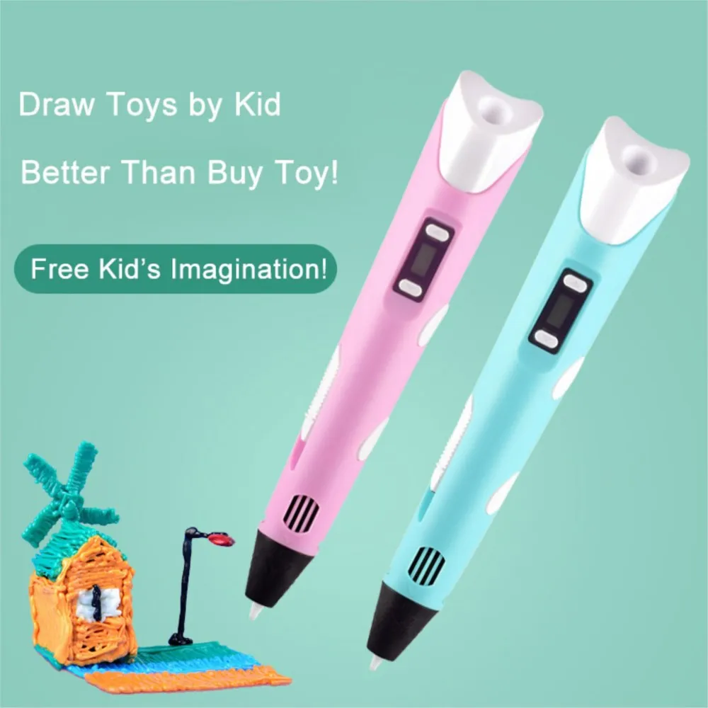 Children's 3D Drawing Pen with LCD Screen – Safe DIY Painting Toy and Creative Birthday Gift