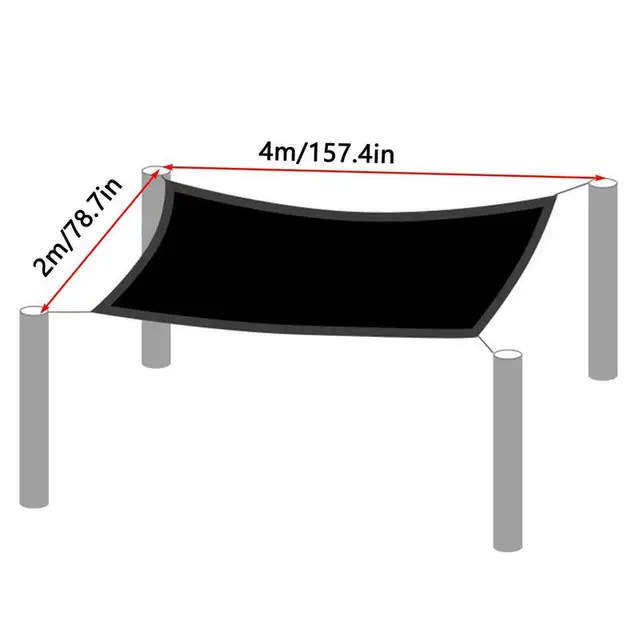Fekete Uv-Ellenes Hdpe Árnyékolás Nettó Kerti Erkély Zamatos Növényi Napfényes Kültéri Úszómedence Hálóautó Burkolata - Image 4