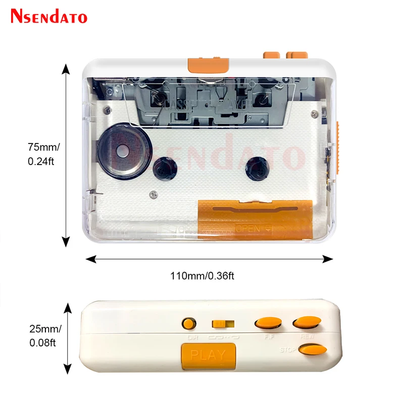 Plastic USB Radio Cassette Player Super USB Cassette Tape to MP3 PC Player Converter Capture Music Tape Recorder