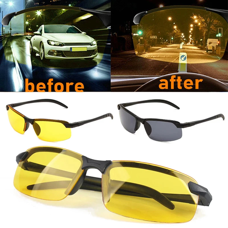 2023 New Driving Glasses Men Polarized UV Sunglasses Half Frame
