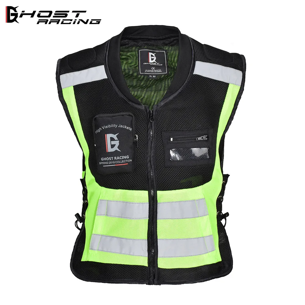 

Motorcycle Highlight Reflective Straps Jacket Vest Night Work Safety Running Cycling High Visibility