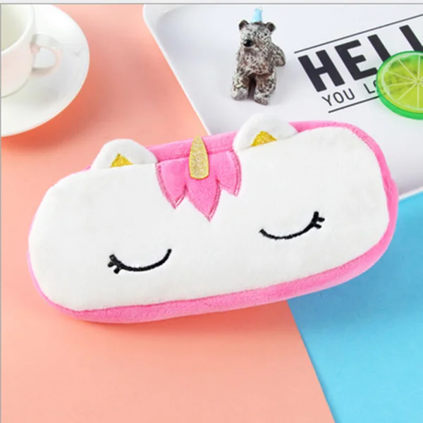 Charming Plush Unicorn Pencil Case – Cute Kawaii Canvas