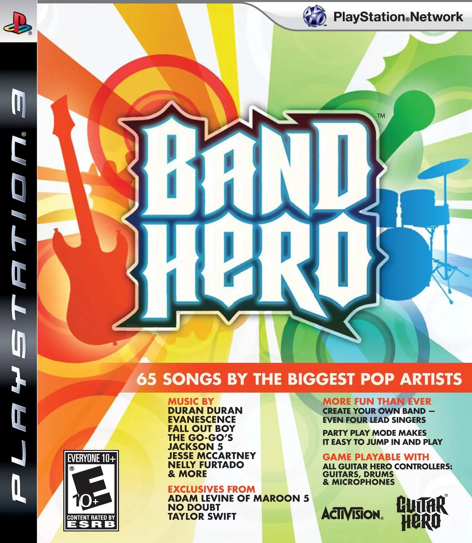 Band Hero Ps3 -Playstation 3 Versione Disco Controller Per Videogiochi Console Per Stazione Di Gioco Gamepad Command Gioco Super