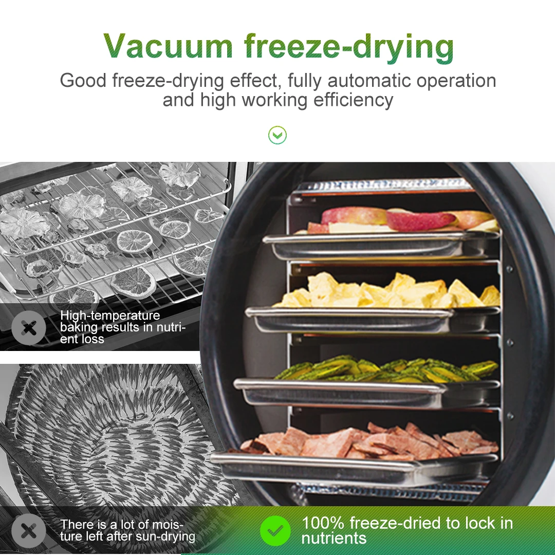 Dual Heated Freeze Dryer Machine for Flower Drying Automatic Electric Dual Heat