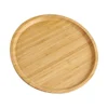Trays Serving Tray 20*5*30cm Easy To Clean For Fruit Pizza Round Wooden Serving Tray Tableware Stand Food Tray 2