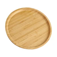 Trays Serving Tray 20*5*30cm Easy To Clean For Fruit Pizza Round Wooden Serving Tray Tableware Stand Food Tray 2