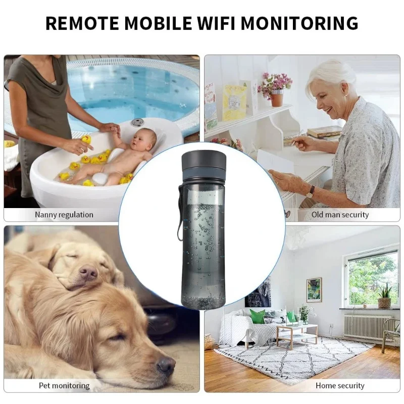 Portable Water Bottle Wifi Camera Office Water Cup HD Pinhole Wireless IP Camera Real-time Live-Stream Wifi Remote Monitoring