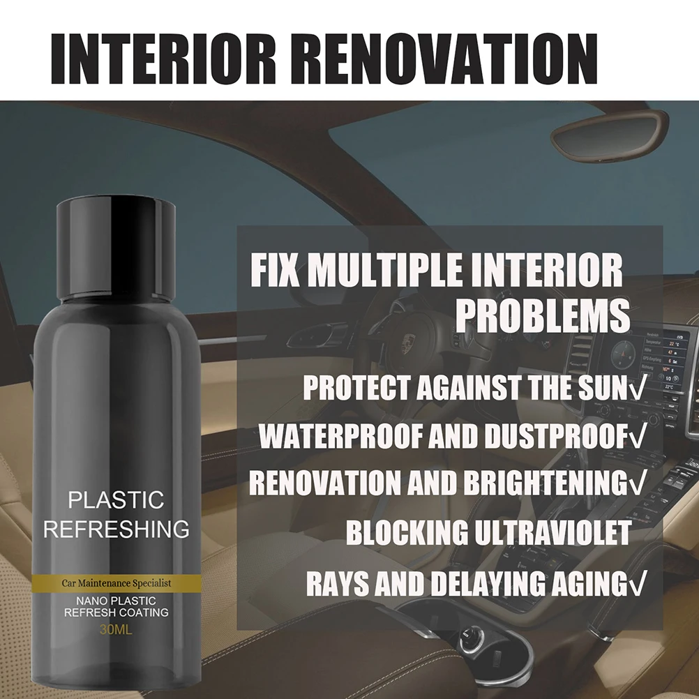 Plastic Revitalizing Coating Agent,nano Plastic Refreshing  Coating,automotive Interior Cleaning Agent, Plastic Parts Refurbish Agent  For Car