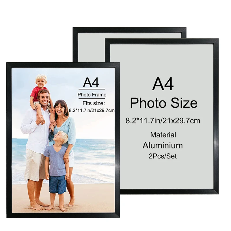 1/2PCS A4 Metal Photo Certificate Frame 21X29.7CM Honors Documents Frame Wall Desktop Picture
