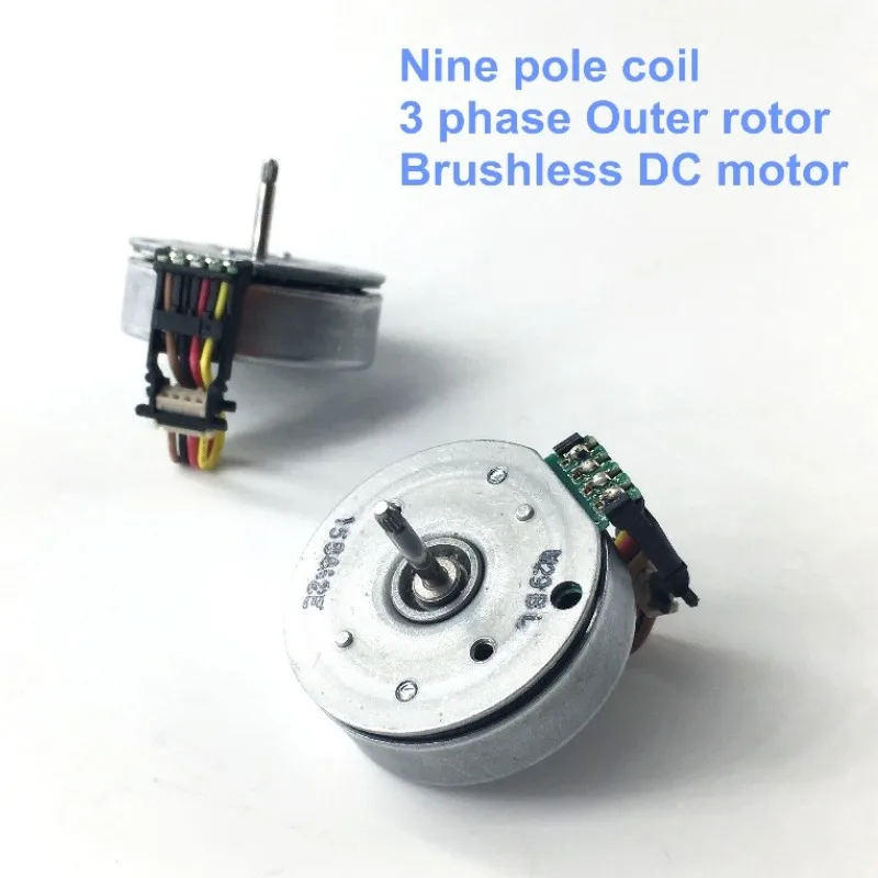 

5PCS/LOT Nine Pole Coil 3 Phase Outer Rotor Micro Brushless DC Motor (Without Driver Board,NEED External Connection)
