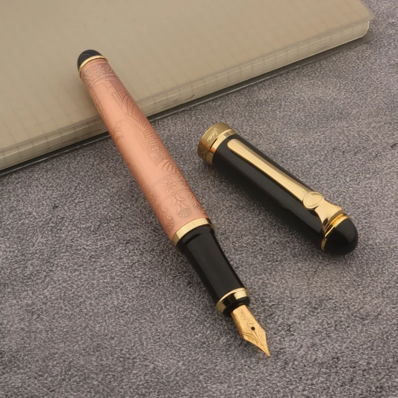 Luxury Metal 650 Fountain Pen retro relief Sculpture Egyptian Pharaoh