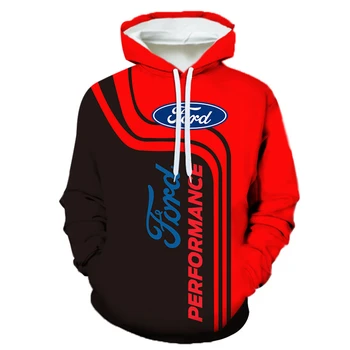Unisex Men_s Ford Car Logo 3d Print Hoodie Women Sweatshirt Harajuku Pullover Motor Racing Jacket Me