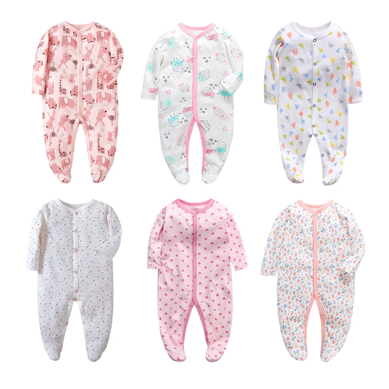 Newborn Baby Boy and Girl Clothes Sets 1Pieces 100%Cotton Long Sleeve Autumn Rompers Cartoon Spring Jumpsuits