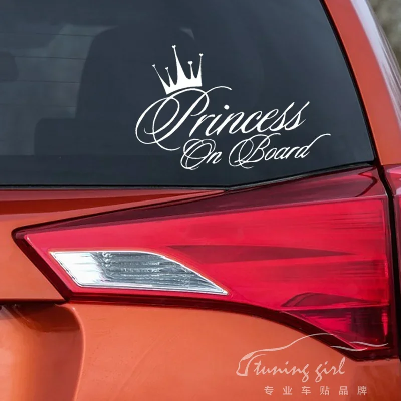 Car Stickers  Car Princess on Board Lovely Girls Crown Creative Decals Vinyls Waterproof  Auto Tuning Styling