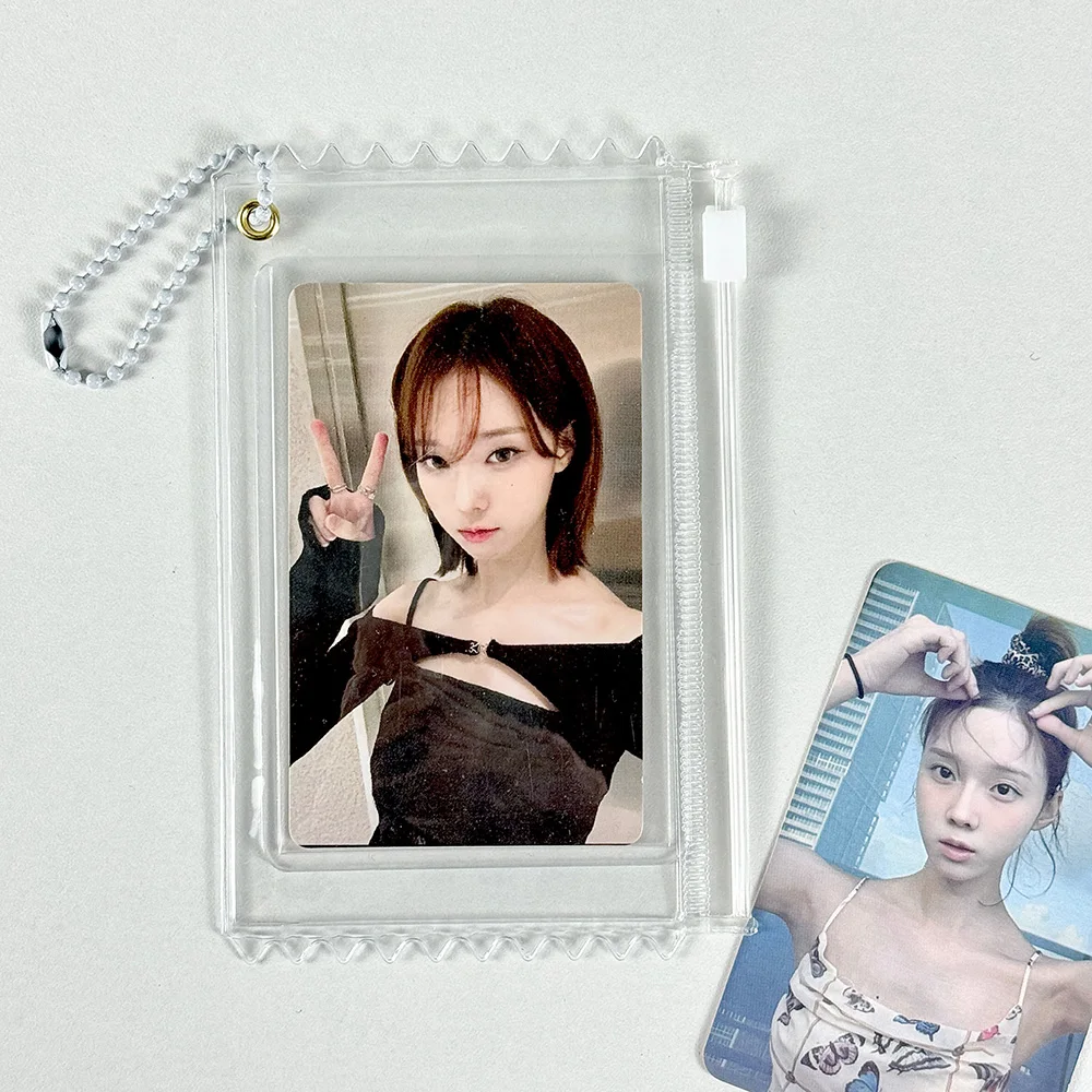 INS Transparent Candy Bag Idol Photo Card Holder Card Holder Card Protector Idol Card Protector Photo Card Holder High Definition DIY Card Sleeves Badge Organizer Display Bag