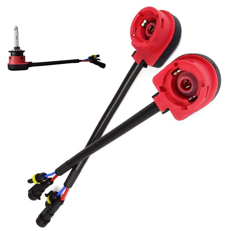 Металлические D2S D2R D2C HID ксеноновые лампы адаптеры жгут соединения кабеля гнездо 2 шт.