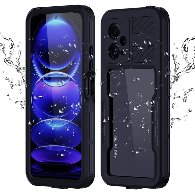  Funda protectora transparente para Xiaomi Redmi Note 12, funda  de cuerpo completo transparente, protector de pantalla integrado de 360°,  protección de cuerpo completo a prueba de polvo a prueba de golpes