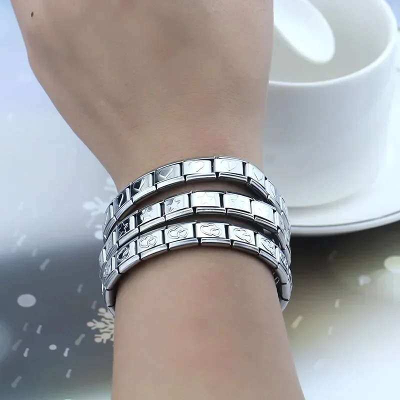Hapiship Fashion Princess Heart Star Horse Charm Links Stainless Steel Bracelet For Women Friend Birthday Jewelry G061 stainless steel bracelet metal bracelet