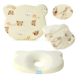Oreiller amovible de dessin animé pour bébé, mousse à mémoire de forme, respirant pour éviter la tête plate, ergonomique 