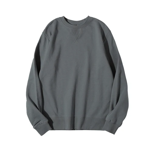 Vintage Heavyweight Cotton Long Sleeve Sweater - Inverted Triangle Loose Fit