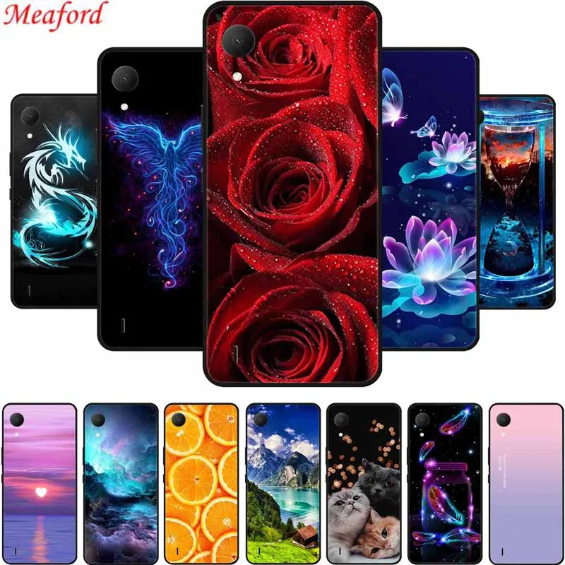 Custodia Per Telefono Per Nokia C110 Custodia Rose Flowers 6.3 "Custodia Morbida In Silicone Nero Per Nokia C110 Cover Posteriore C 110 Funda Para Cap