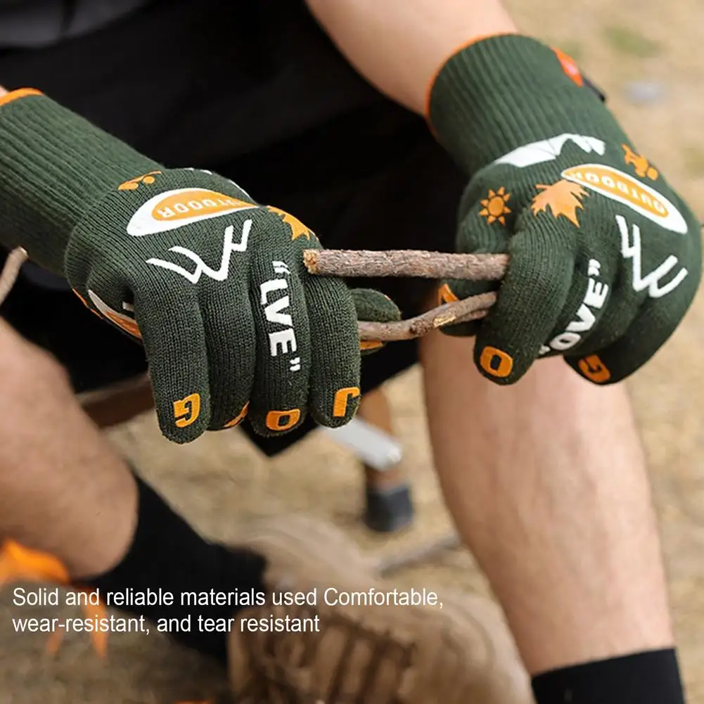 Insulated Gloves Anti-Slip Wear-resistant Wrist Extension Warm Work Gloves For Outdoor Skiing Camping Bbq Tool Snow Skiing Glove