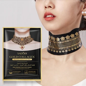 1 Pcs Gold Neck Mask Hydrating Whitening Collagen Neck Patch Anti-Wrinkle Anti-Aging Neck Lift Firming Care Cream Neck Skin Care