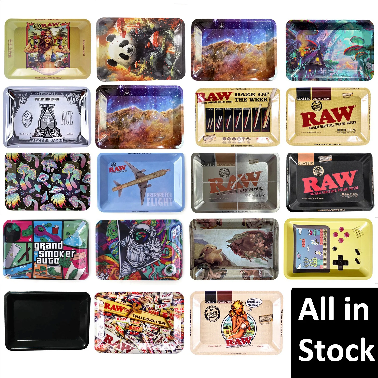 7x5 inch Metal Rolling Tray 18*12.5CM Tobacco Tinplate Cigarette Smoking Accessories