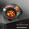 110V Multifunctional Electric BBQ Grill Non Stick Plate Barbecue Pan Hot Pot Dinner Party Skillet Barbecue Iron Fondue Roaster 5